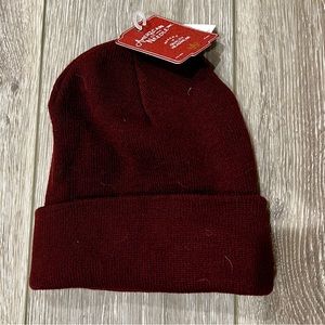 Deep red winter hat